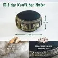 Kapok Zafukissen klein, Deluxe (Schwarz/Elefanten Seide)
