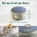 Kapok Zafukissen klein, Deluxe (Grau/Elefanten Seide)