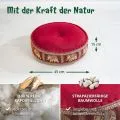 Kapok Zafukissen gro�, Deluxe (Rot/Elefanten Seide)