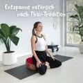 Kapok Zafukissen gro�, Deluxe (Rot/Elefanten Seide)