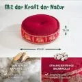 Kapok Zafukissen gro�, Deluxe (Hellrot/Elefanten Seide)