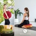 Kapok Zafukissen gro�, Deluxe (Rot/Orange/Elefanten Seide)