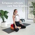 Kapok Zafukissen gro�, Deluxe (Rot/Orange/Elefanten Seide)