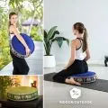 Kapok Zafukissen gro�, Deluxe (Blau/Elefanten Seide)