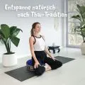 Kapok Zafukissen gro�, Deluxe (Blau/Elefanten Seide)