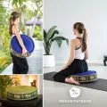 Kapok Zafukissen gro�, Deluxe (Blau/Schwarz/Elefanten Seide)