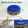 Kapok Zafukissen gro�, Deluxe (Blau/Schwarz/Elefanten Seide)