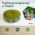 Kapok Zafukissen gro�, Deluxe (Gr�n/Elefanten Seide)