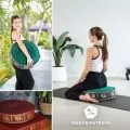 Kapok Zafukissen gro�, Deluxe (Gr�n/Blau/Elefanten Seide)