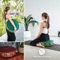 Kapok Zafukissen gro�, Deluxe (Dunkelgr�n/Elefanten Seide)