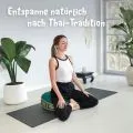 Kapok Zafukissen gro�, Deluxe (Dunkelgr�n/Elefanten Seide)