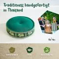 Kapok Zafukissen gro�, Deluxe (Dunkelgr�n/Elefanten Seide)