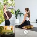 Kapok Zafukissen gro�, Deluxe (Braun/Gold/Elefanten Seide)