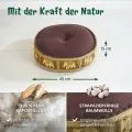 Kapok Zafukissen gro�, Deluxe (Braun/Gold/Elefanten Seide)