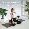 Kapok Zafukissen gro�, Deluxe (Braun/Gold/Elefanten Seide)