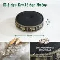 Kapok Zafukissen gro�, Deluxe (Schwarz/Elefanten Seide)