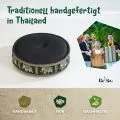 Kapok Zafukissen gro�, Deluxe (Schwarz/Elefanten Seide)