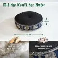 Kapok Zafukissen gro�, Deluxe (Schwarz/Blau/Elefanten Seide)
