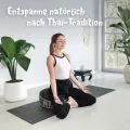Kapok Zafukissen gro�, Deluxe (Schwarz/Blau/Elefanten Seide)