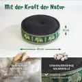 Kapok Zafukissen gro�, Deluxe (Schwarz/Gr�n/Elefanten Seide)