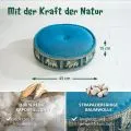 Kapok Zafukissen gro�, Deluxe (Hellblau/Elefanten Seide)
