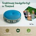 Kapok Zafukissen gro�, Deluxe (Hellblau/Elefanten Seide)