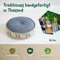 Kapok Zafukissen gro�, Deluxe (Grau/Elefanten Seide)