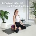 Kapok Zafukissen gro�, Deluxe (Lila/Elefanten Seide)