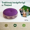 Kapok Zafukissen gro�, Deluxe (Lila/Elefanten Seide)