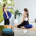 Kapok Zafukissen gro�, Basic (Blau Uni)