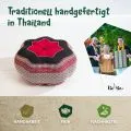 Kapok Zafukissen Stern gro� (Rot/Schwarz)