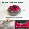 Kapok Zafukissen Stern gro� (Schwarz/Rot)