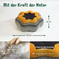 Kapok Zafukissen Stern gro� (Schwarz/Orange)