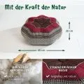 Kapok Zafukissen Stern gro� (Weinrot)