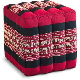 Kapok W�rfelkissen (Rot/Elefanten)