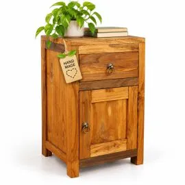 Java Teakholz-Nachtschrank, im rustikalen Design,  Nr.308