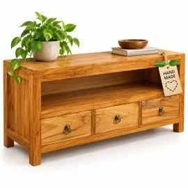 Java Teakholz-Sideboard mit 3 Schubladen im rustikalen Design,  Nr.333