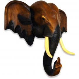 Wanddeko massiver asiatischer Elefantenkopf, groß
