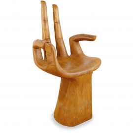Buddha-Hand Hocker, Stuhl (Suarholz) aus Bali (Indonesien)