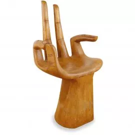 Buddha-Hand Hocker, Stuhl aus Bali, Indonesien (Natur)