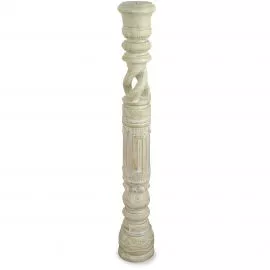 Groe Kerzensule aus Bali  whitewash