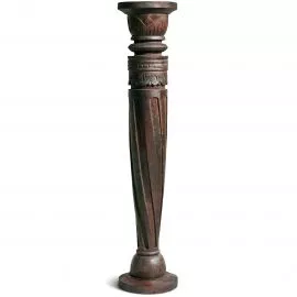 Balinesische Sule aus Holz, Rotation, braun, Hhe 100 cm