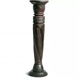 Balinesische Sule aus Holz, Rotation, braun, Hhe 80 cm