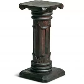 Balinesische Sule aus Holz mit Schnitzerei, braun, Hhe: 40 cm