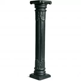 Balinesische Sule aus Holz mit Schnitzerei, schwarz, Hhe: 100 cm