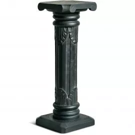 Balinesische Sule aus Holz mit Schnitzerei, schwarz, Hhe: 60 cm