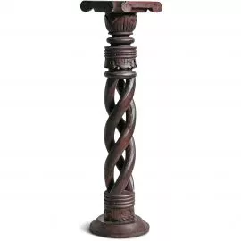 Balinesische Sule aus Holz gedreht, braun, Hhe 80 cm