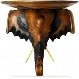 Asiatischer Elefantenkopf mit Ablage *braun*, gro