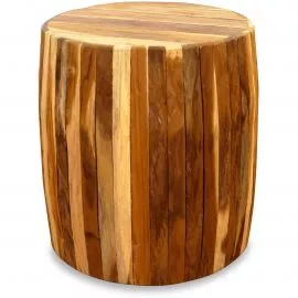 Holzwrfel, Sitzwrfel, natur, rund,  Java (Indonesien)