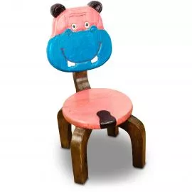 Massivholz Kinderstuhl  Nilpferd